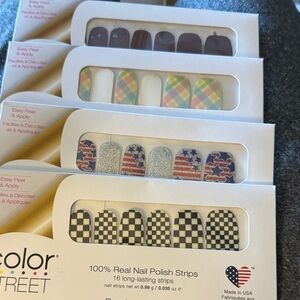 Retired Color Street Patriotic and Plaid Nail Strips Collection